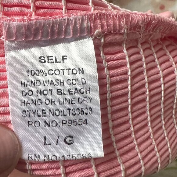 EUC - Main Strip Heartfelt Milkmaid Smocked Sequin Hearts Crop Top - Size: Large - Picture 10 of 10